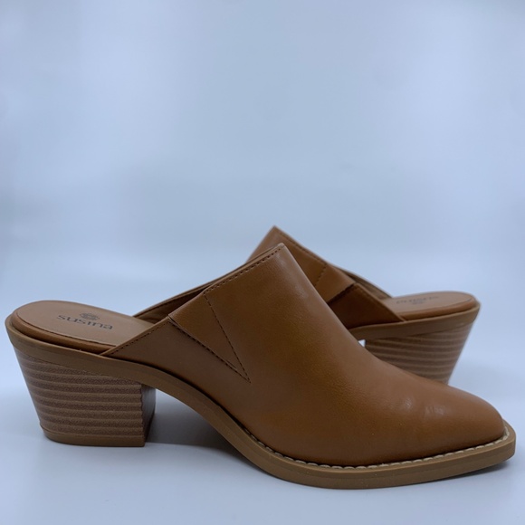 Susina Justina square toe slip on heels - Picture 8 of 9